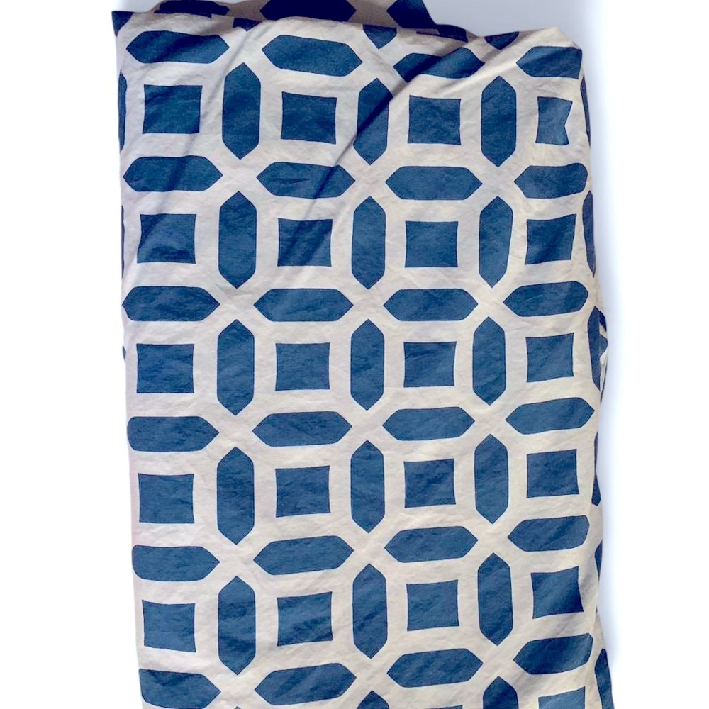 Pottery Barn Blue White Duvet Cover 100% cotton